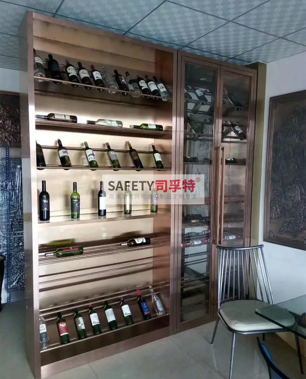 不銹鋼酒柜款式多樣，美觀時尚，經(jīng)久耐用(圖4)
