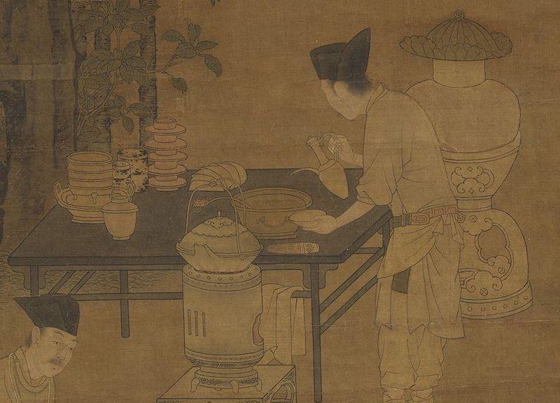 重拾“圍爐煮茶”文化，一起看看故宮藏畫里的“圍爐煮茶”[精制鋼圍爐茶桌](圖4)